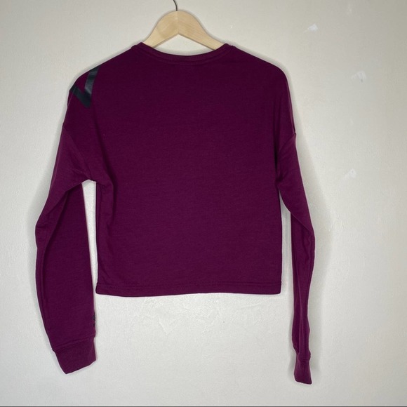 Umbro Maroon Long Sleeve Crop Top XS - Picture 2 of 6